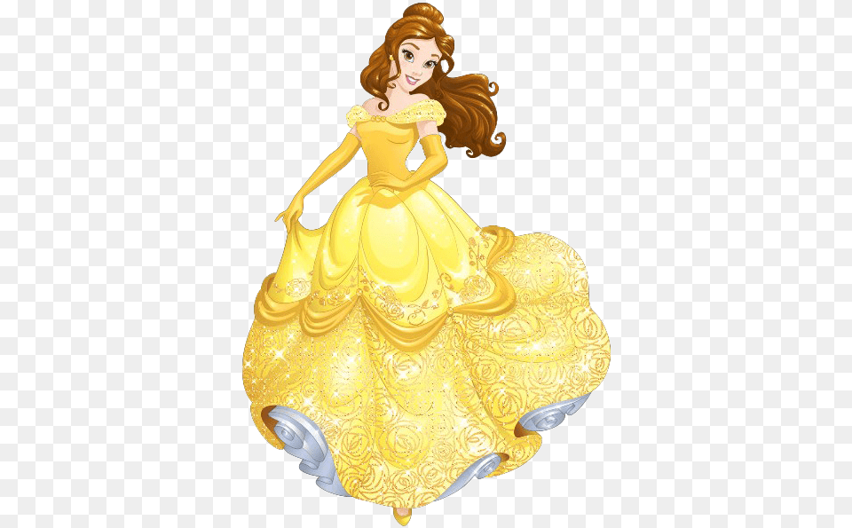 Gallery Disney Belle Disney Princess Glitter Belle Wand, Clothing, Dress, Formal Wear, Figurine Free Png Download