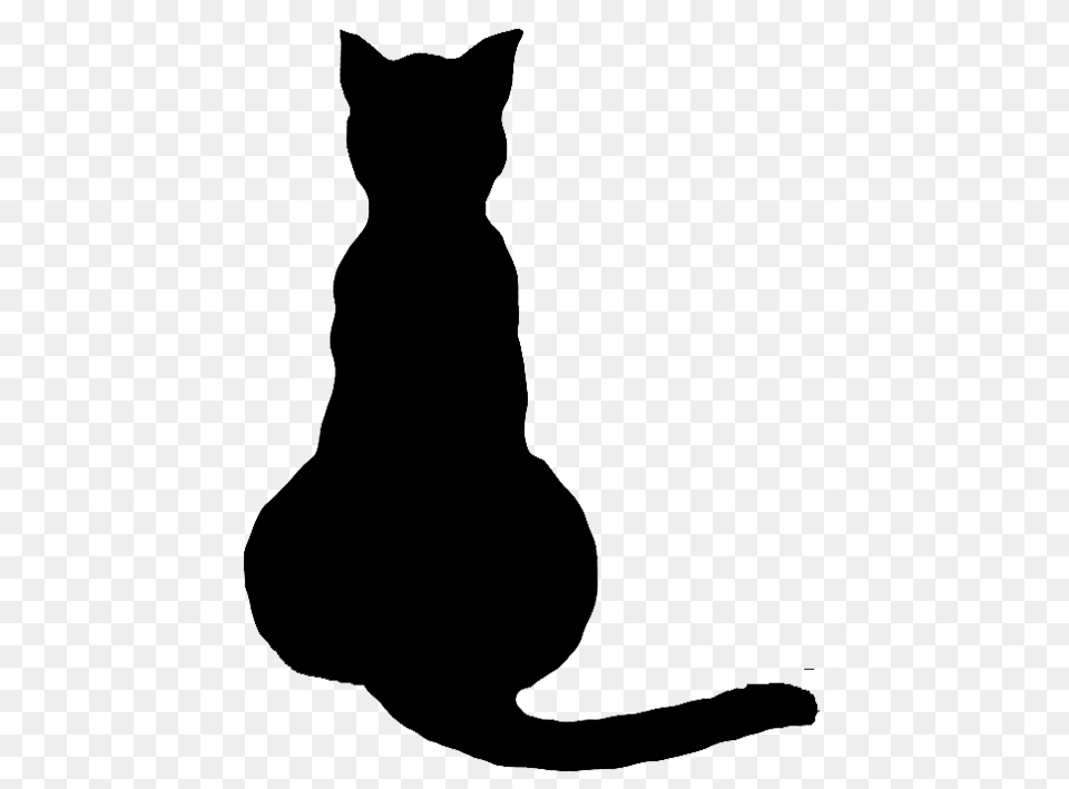 Gallery For Gt Sitting Cat Silhouette Cat Sillouettes, Animal, Mammal, Pet, Black Cat Png