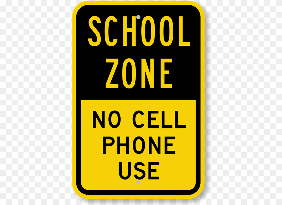 Gallery Image No Cell Phone In School Zone Signs, Bus Stop, Outdoors, Sign, Symbol Free Png Download