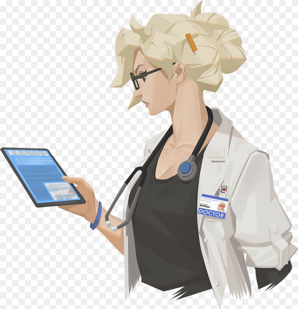 Gallery Overwatch Mercy Recall Challenge, Lab Coat, Clothing, Coat, Adult Png Image