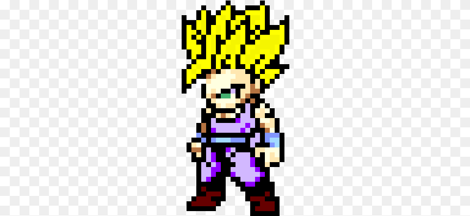 Gallery Of Trunks Pixel Art Trunks Goten Sprite By Gohan Super Saiyan Pixel Art, Graphics, Qr Code Free Transparent Png