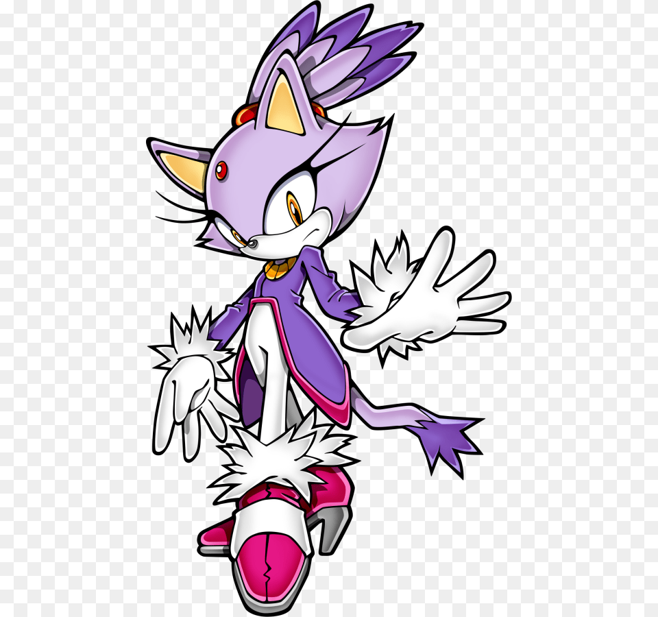 Gallery Official Art Blaze The Cat Sonic Channel, Book, Comics, Publication, Purple Png