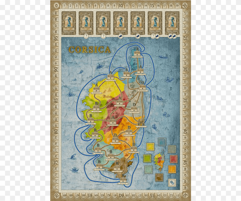 Gallia Corsica Concordia Gallia Corsica Expansion, Home Decor, Rug, Chart, Plot Free Png Download