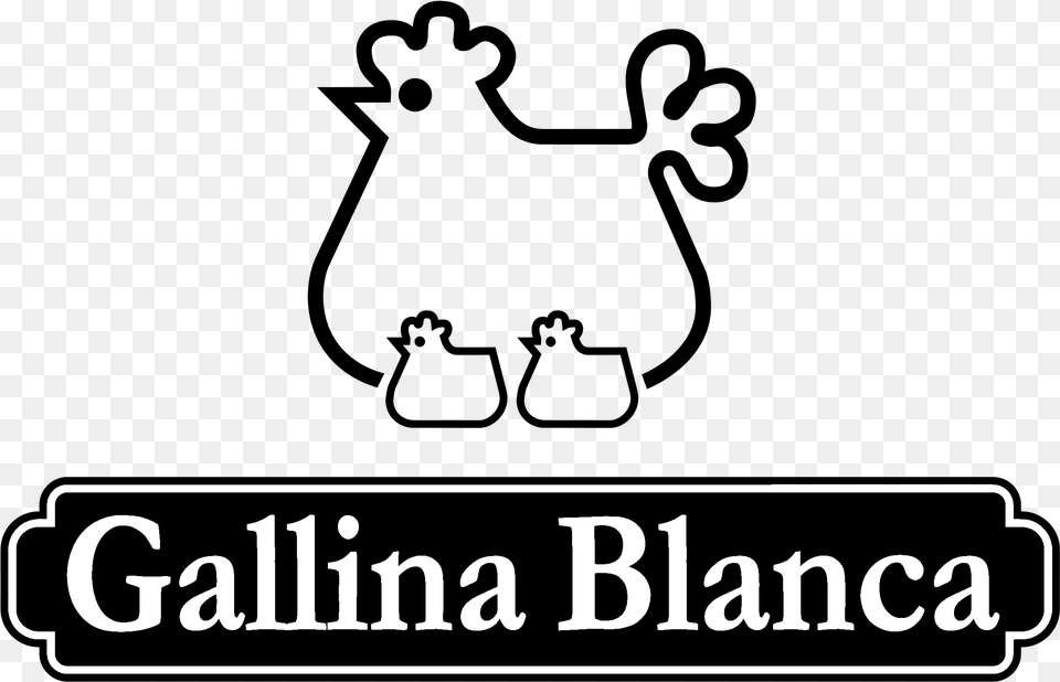 Gallina Blanca Logo Black And White Line Art, Text Png Image