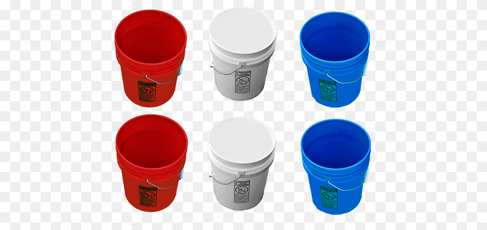 Gallon Buckets Six Pack 5 Gallon Bucket, Plastic, Cup Free Png Download