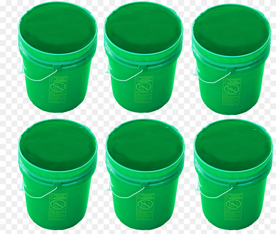 Gallon Plastic Buckets Green Plastic, Bucket Free Png Download