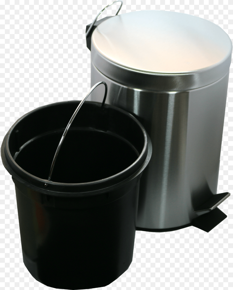 Gallon Small Round Stainless Steel Step Trash Can Stock Pot, Bucket, Bottle, Shaker, Tin Free Transparent Png