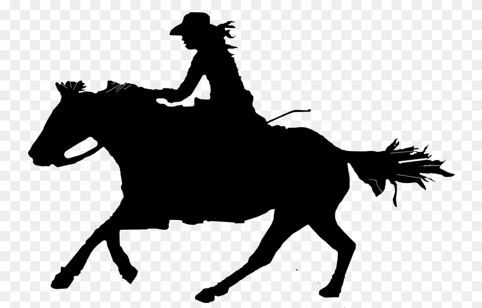 Galloping Horse And Rider Silhouette, Animal, Sea Life Free Png Download