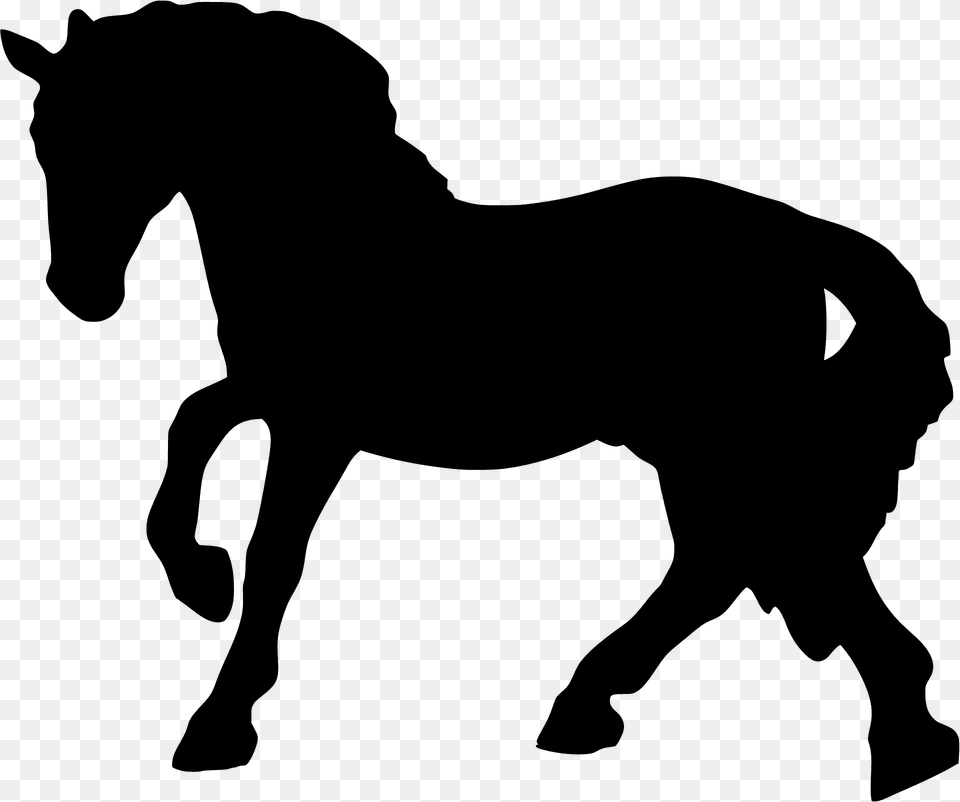 Galloping Horse Silhouette, Animal, Colt Horse, Mammal Png Image