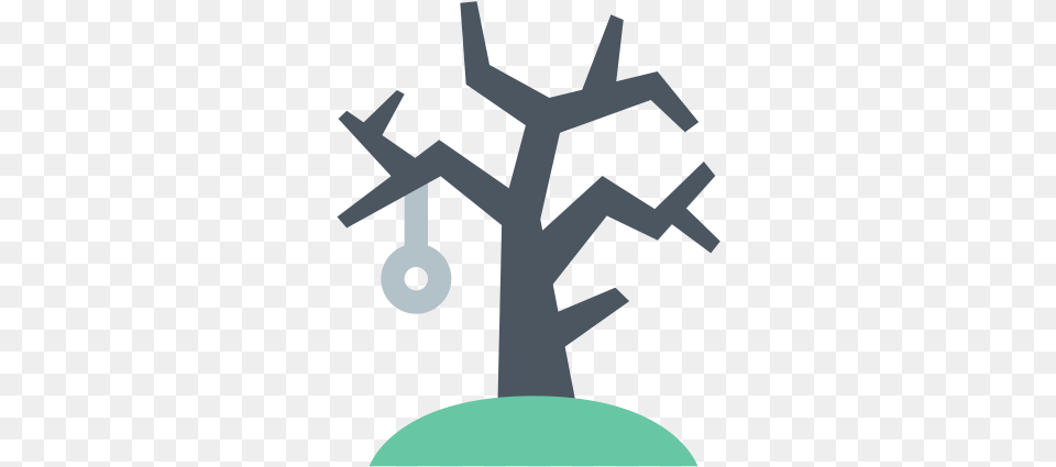 Gallows Halloween Horror Tree Icon Illustration, Lighting, Cross, Symbol Free Png