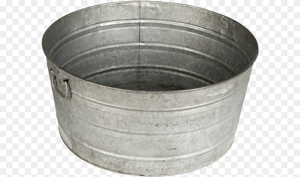 Galvanized Tub Flowerpot, Disk Free Transparent Png