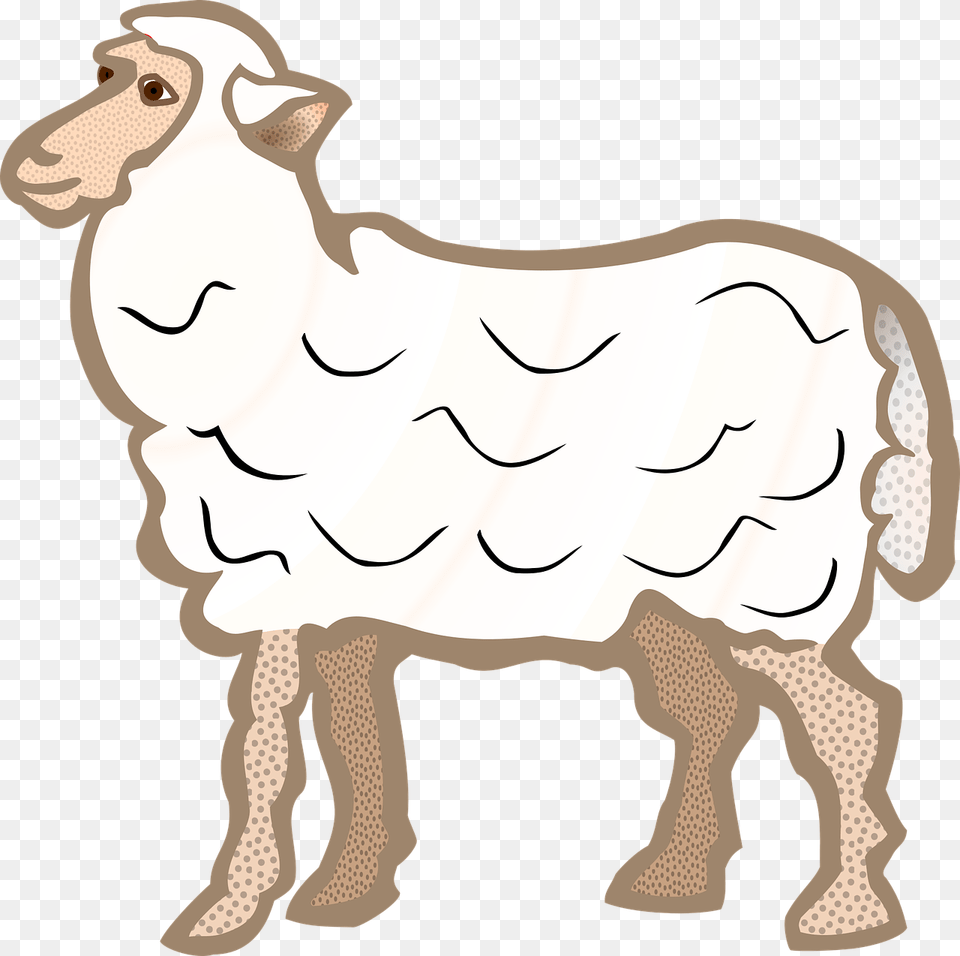 Gambar Animasi Domba Yesus, Livestock, Person, Animal, Mammal Free Png Download