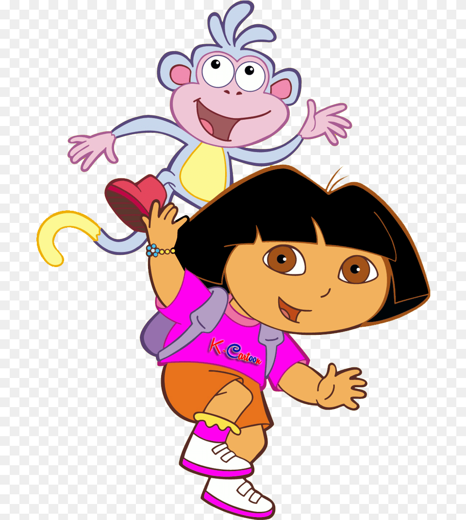 Gambar Animasi Transparent Background Dora The Explorer, Cartoon, Baby, Person, Face Png