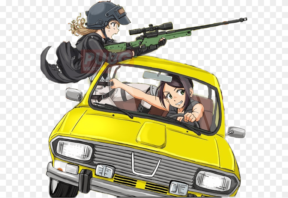 Gambar Anime Pubg, Gun, Weapon, Firearm, Rifle Png Image