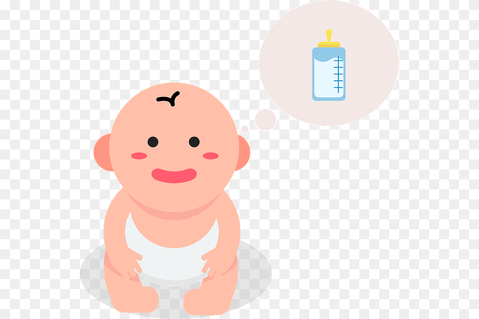 Gambar Bayi Minum Susu Kartun, Baby, Person, Face, Head Png Image