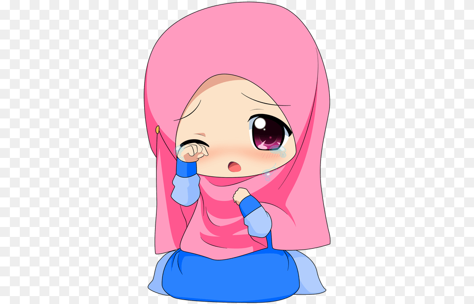 Gambar Chibi Anime Muslim, Baby, Person, Book, Comics Png