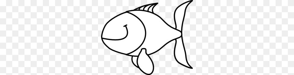Gambar Cute Fish Clip Art Black And White, Animal, Sea Life, Bow, Weapon Free Png Download