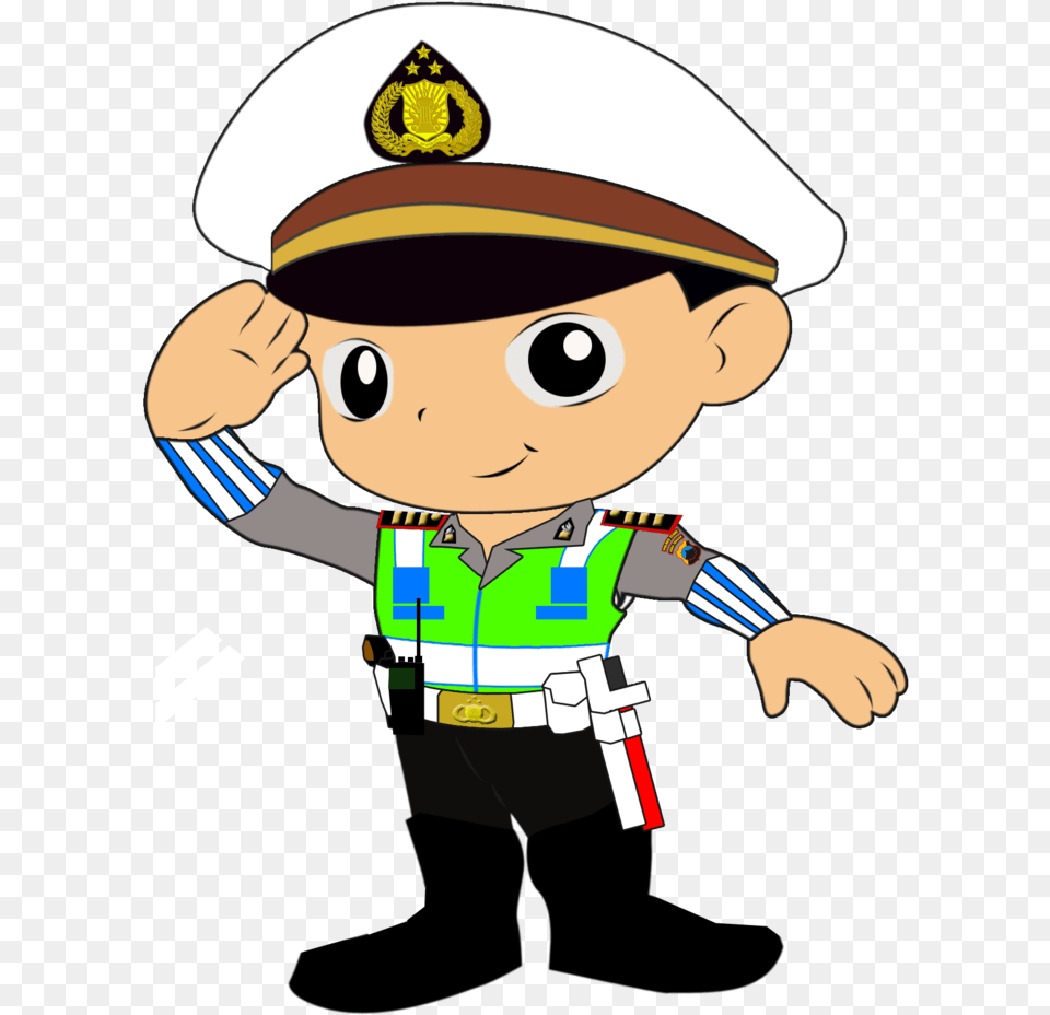 Gambar Karikatur Polisi Lalu Lintas Wallpaper Indonesian Police Cartoon, Captain, Officer, Person, Baby Png Image