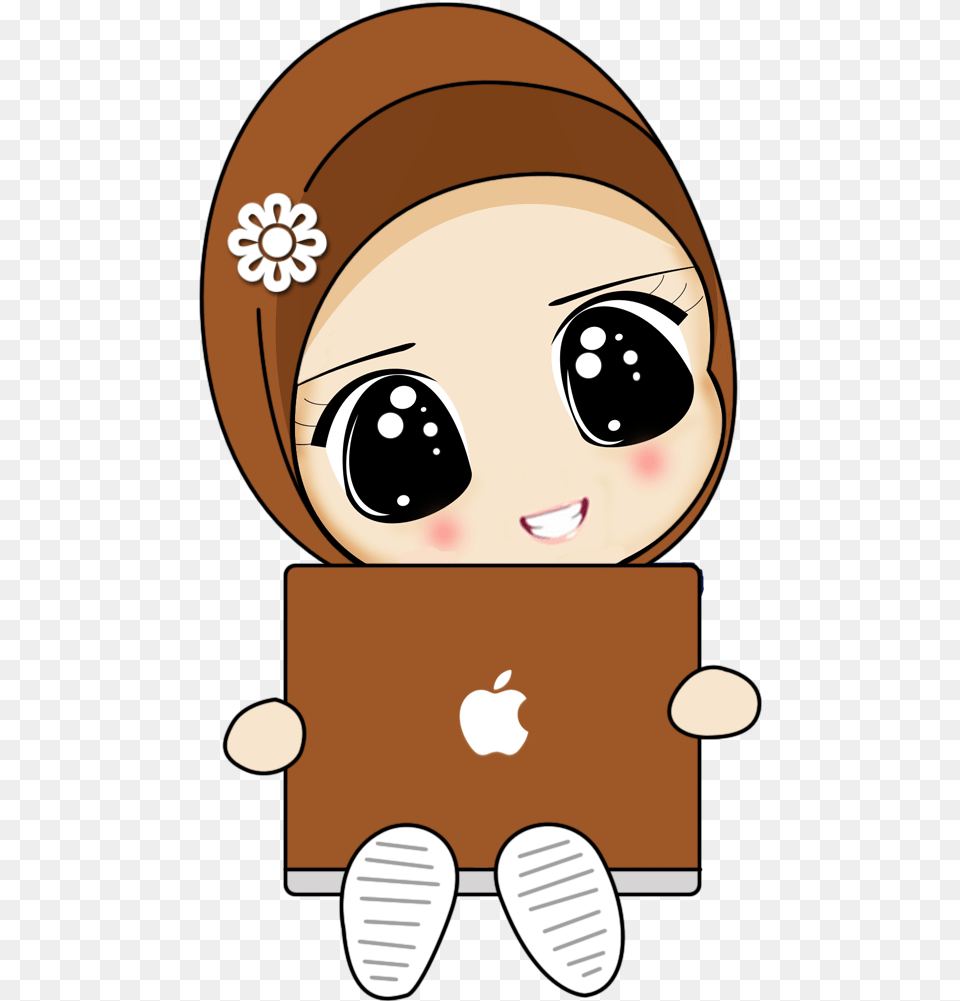 Gambar Kartun Muslimah Cute Cute Teachers Muslimah Clipart, Book, Publication, Food, Sweets Free Transparent Png