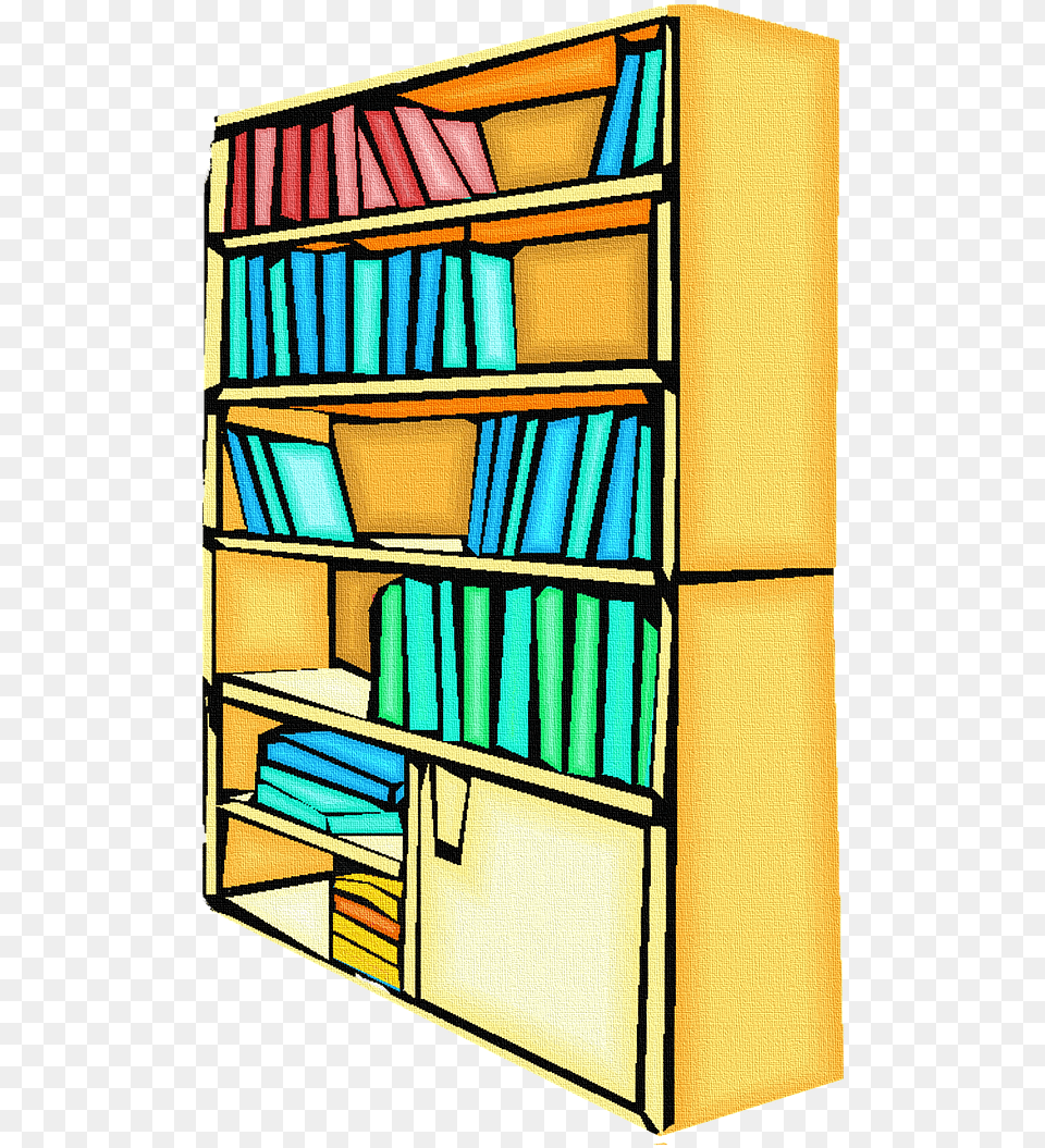 Gambar Lemari Buku Clip Art, Furniture, Architecture, Building, Bookcase Free Png Download