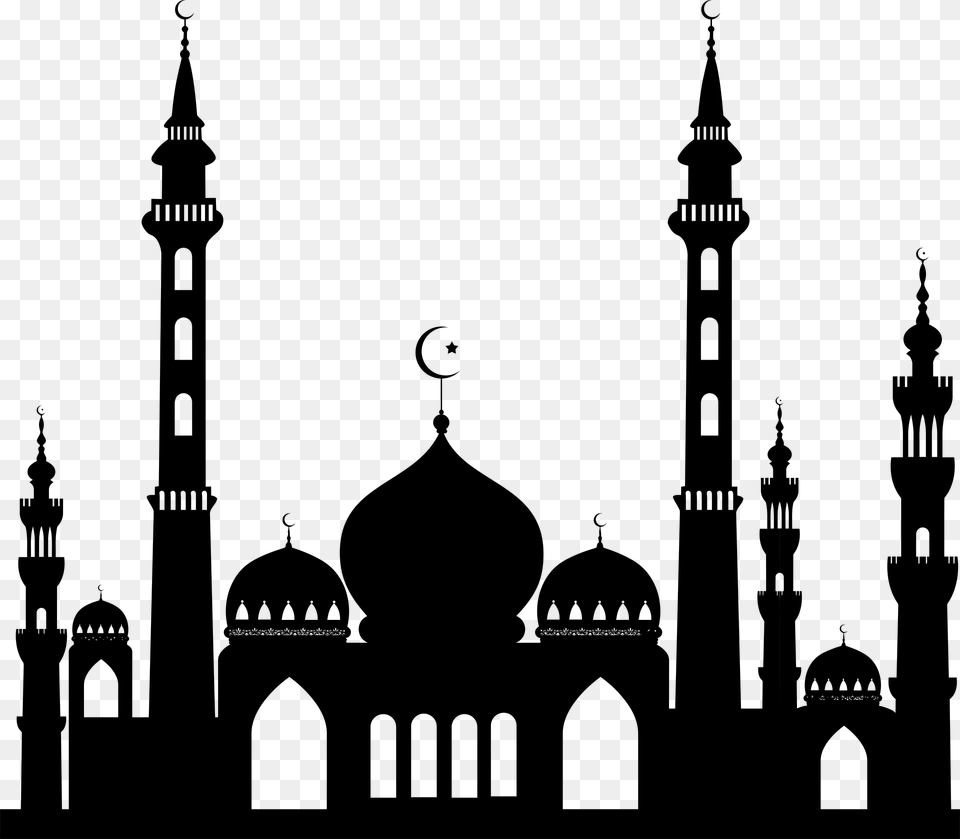 Gambar Masjid Vector Mosque Clipart, Gray Free Png