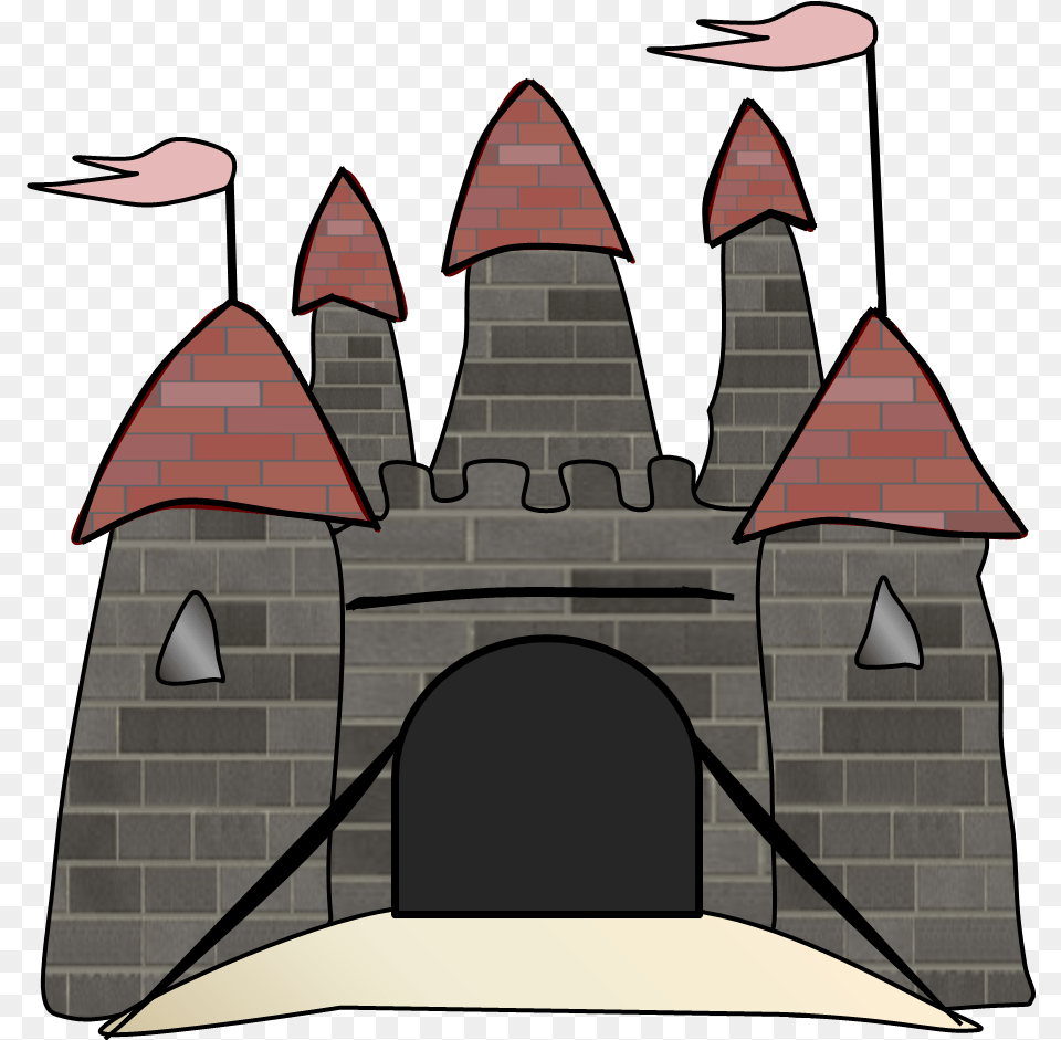 Gambar Sand Castle Clipart Black And White, Arch, Architecture, Brick, Fireplace Free Transparent Png