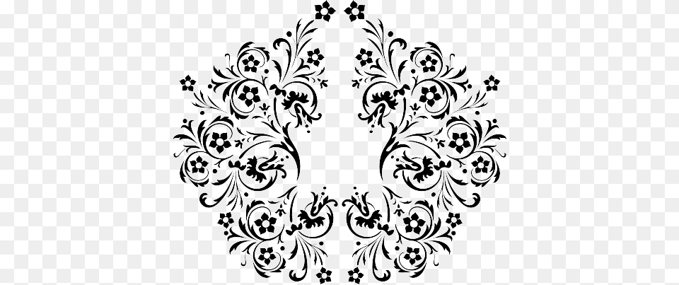 Gambar Vector Beautiful Patterns Black And White, Graphics, Art, Floral Design, Pattern Png Image