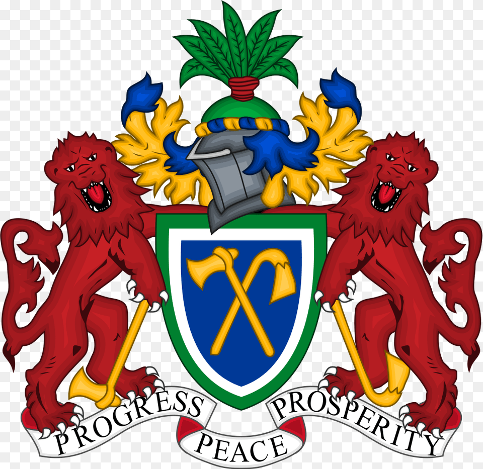 Gambia Coat Of Arm, Emblem, Symbol Free Png Download