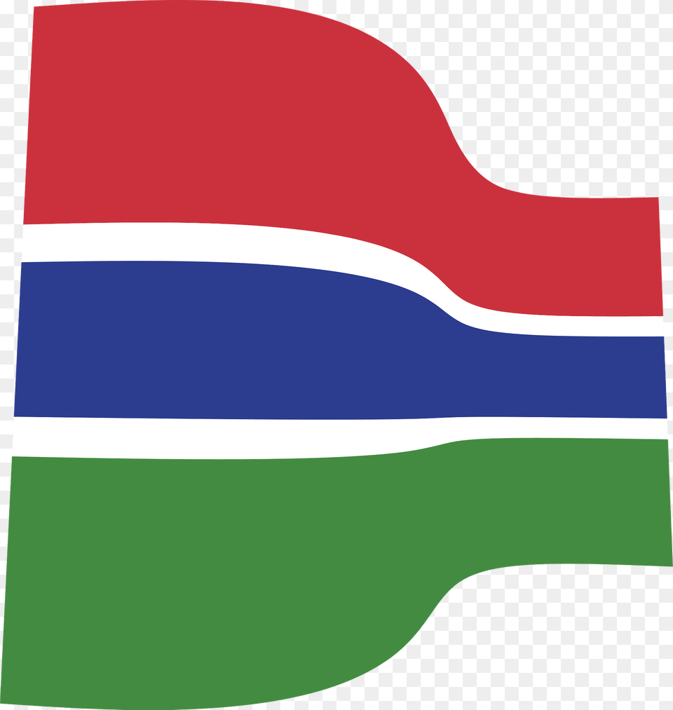 Gambia Wavy Flag Clipart Png