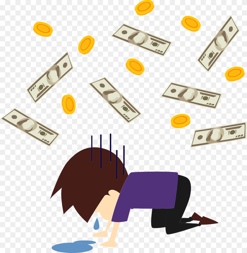 Gambler In Despair Clipart, Money, Dollar Free Png Download