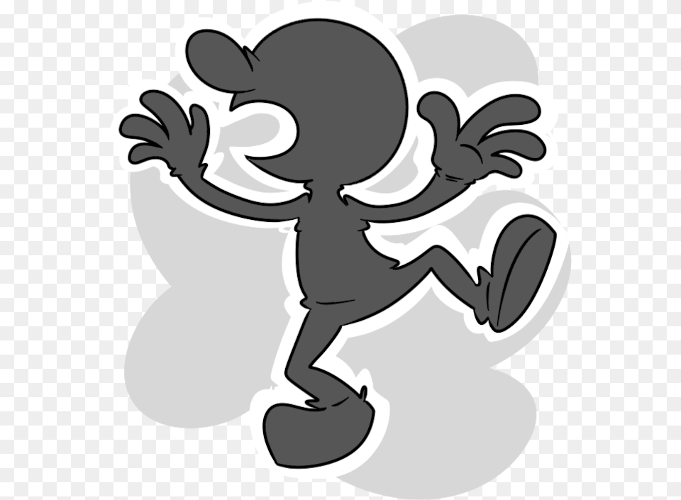 Game And Watch Mr Game And Watch Evolution, Silhouette, Baby, Person, Cupid Png Image