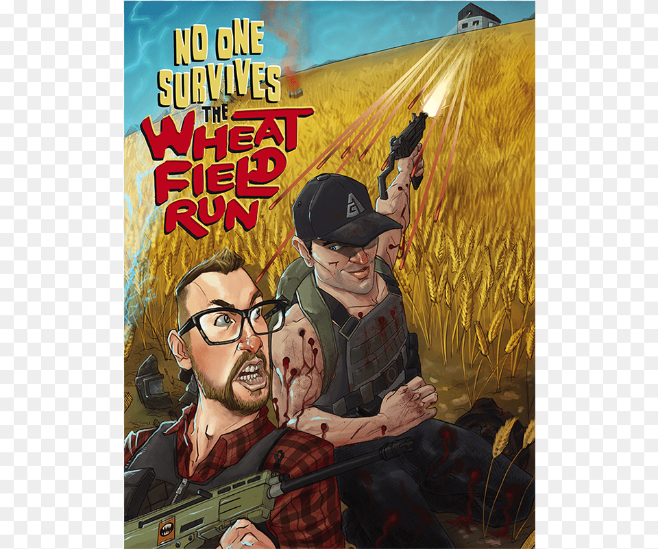 Game Attack Wheat Field Poster Letsplay, Publication, Book, Comics, Man Png Image