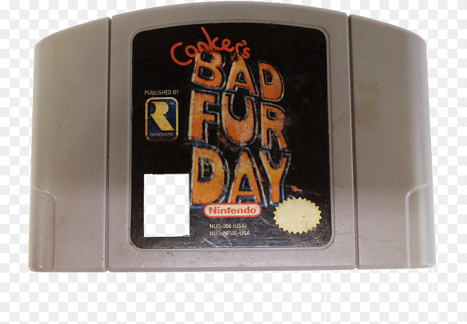 Game Cartridge Conkers Bad Fur Day N64 Bad Fur Day Cartridge Gif, Emblem, Symbol Png