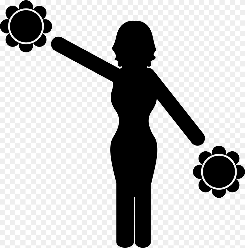 Game Cheerleader Icon, People, Person, Silhouette, Stencil Png Image