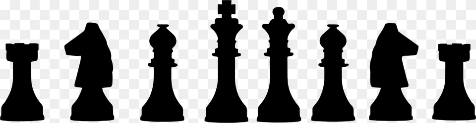 Game Chess Pieces Lined Up, Gray Free Png