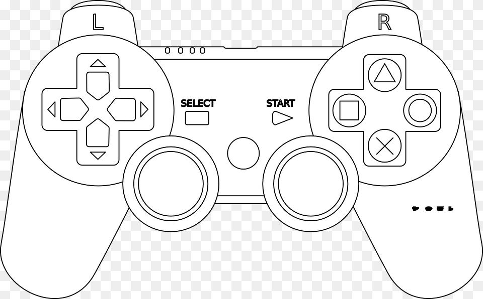 Game Controller Coloring Page, Electronics, Joystick Free Png Download