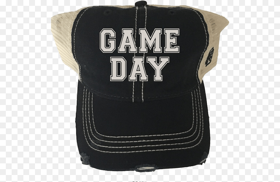 Game Day Distressed Snap Back Trucker Hat Baseball Cap, Baseball Cap, Clothing Png Image