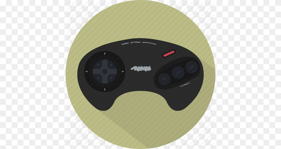 Game Gamepad Genesis Megadrive Pad Retro Sega Icon, Electronics, Disk, Joystick Png Image