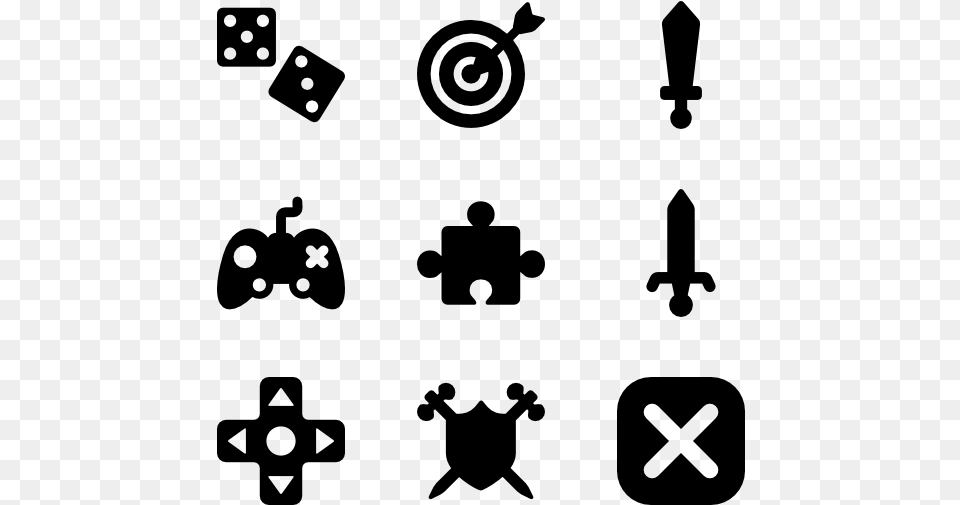 Game Icons, Gray Free Png