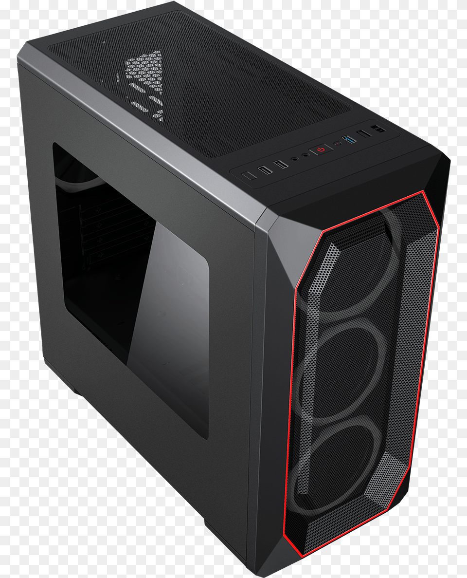 Game Max Kamikaze Pc Gaming Case Pc Case Background, Electronics, Speaker Free Transparent Png