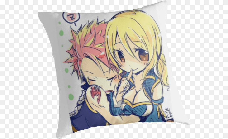 Game Natsu And Lucy Pocky, Publication, Book, Comics, Cushion Png Image