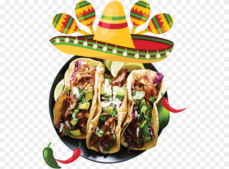 Game Night And Tacos, Clothing, Food, Hat, Taco Free Transparent Png