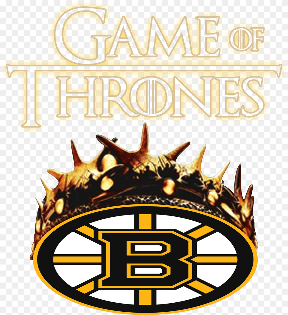 Game Of Thrones Crown Boston Bruins Shirt Poster, Logo, Book, Publication, Symbol Free Png