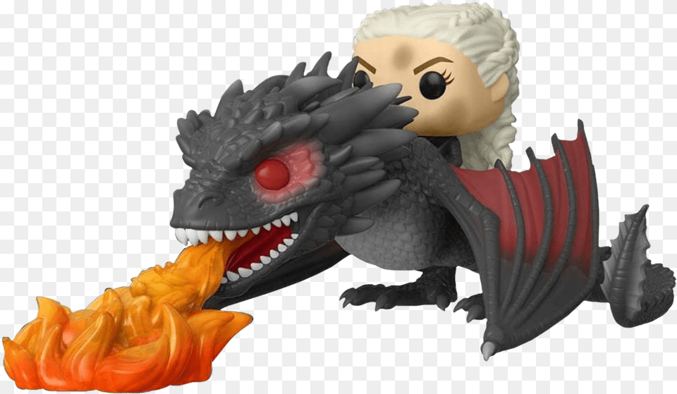 Game Of Thrones Daenerys With Firebreathing Drogon Pop Daenerys On Dragon Pop, Baby, Person, Face, Head Png Image
