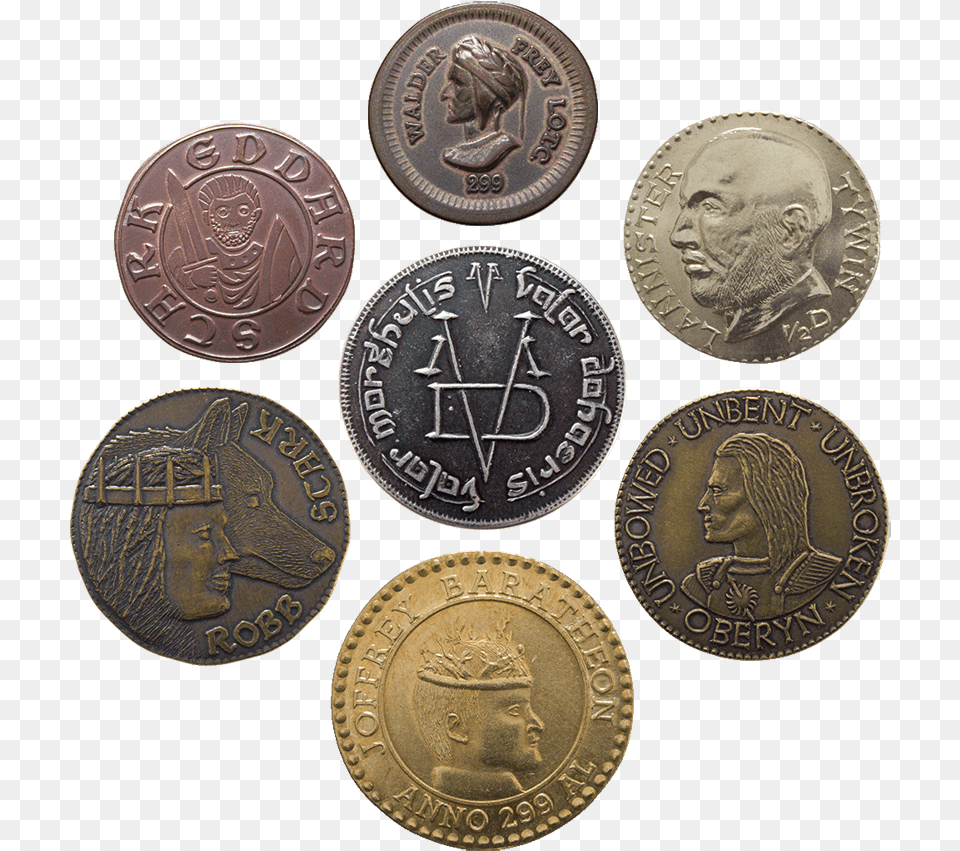Game Of Thrones Dead Men Coins Game Of Thrones Coins, Adult, Coin, Face, Head Png