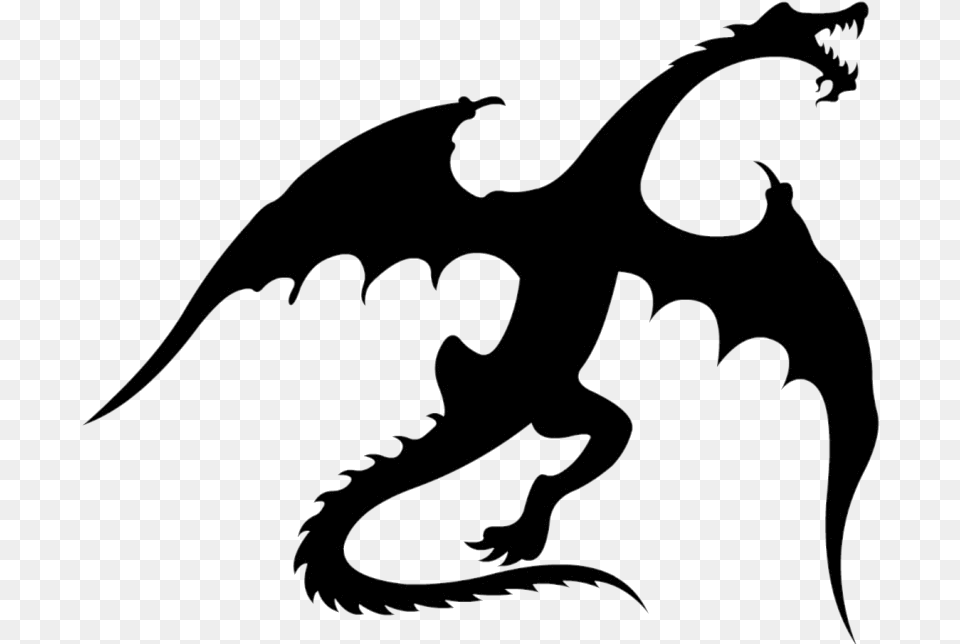 Game Of Thrones Dragon Flying Vector Clipart Transparent Flying Dragon Silhouette, Animal, Fish, Sea Life, Shark Png