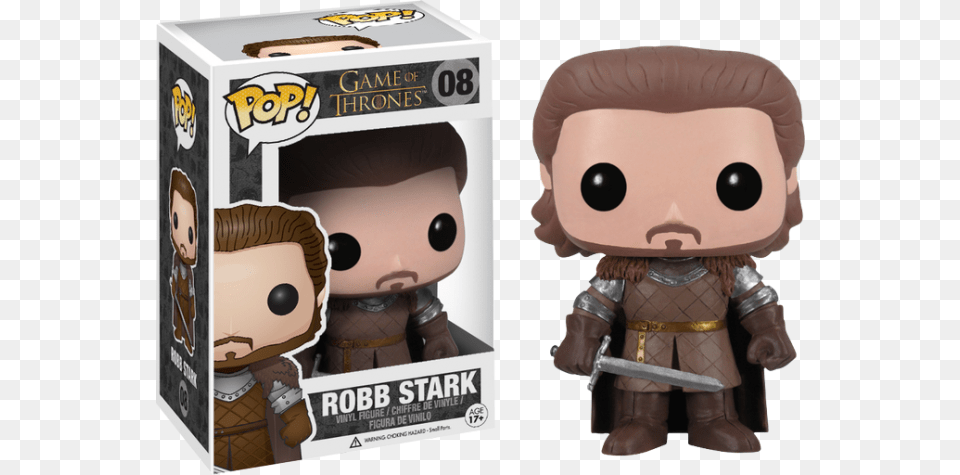 Game Of Thrones Funko Pop Game Of Thrones Robb Stark, Doll, Toy, Face, Head Png Image