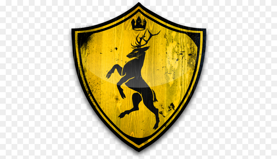 Game Of Thrones Game Of Thrones Baratheon Sigil, Armor, Shield, Logo, Person Free Png Download
