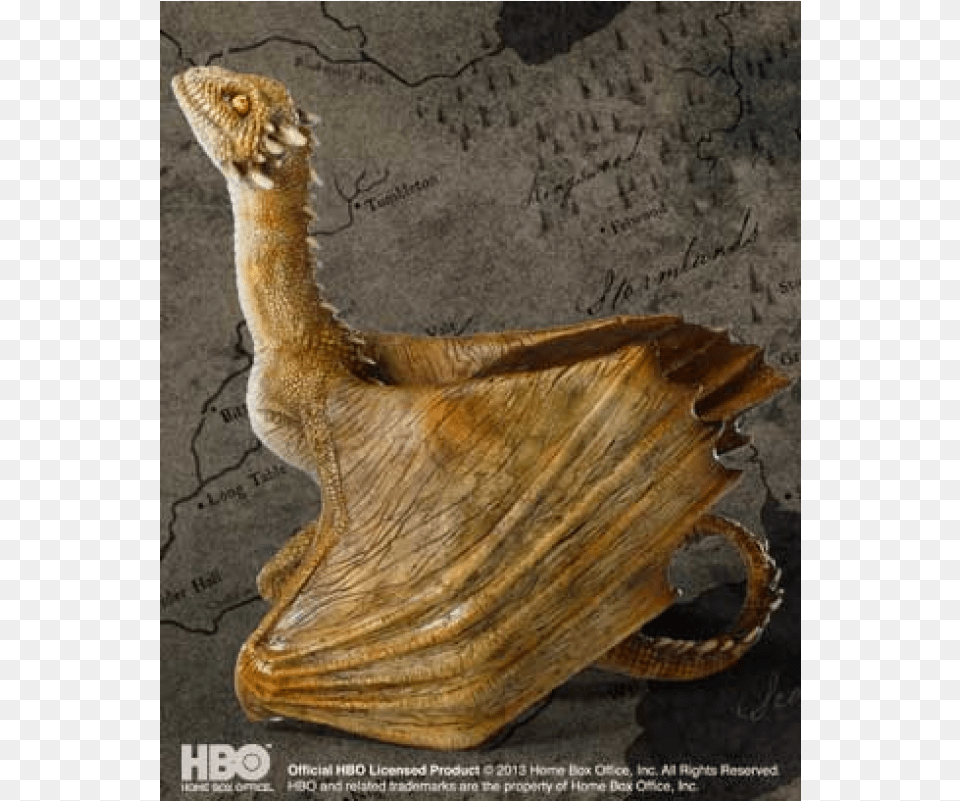 Game Of Thrones Game Of Thrones Viserion Baby Dragon Statue, Animal, Reptile, Snake, Wood Free Png