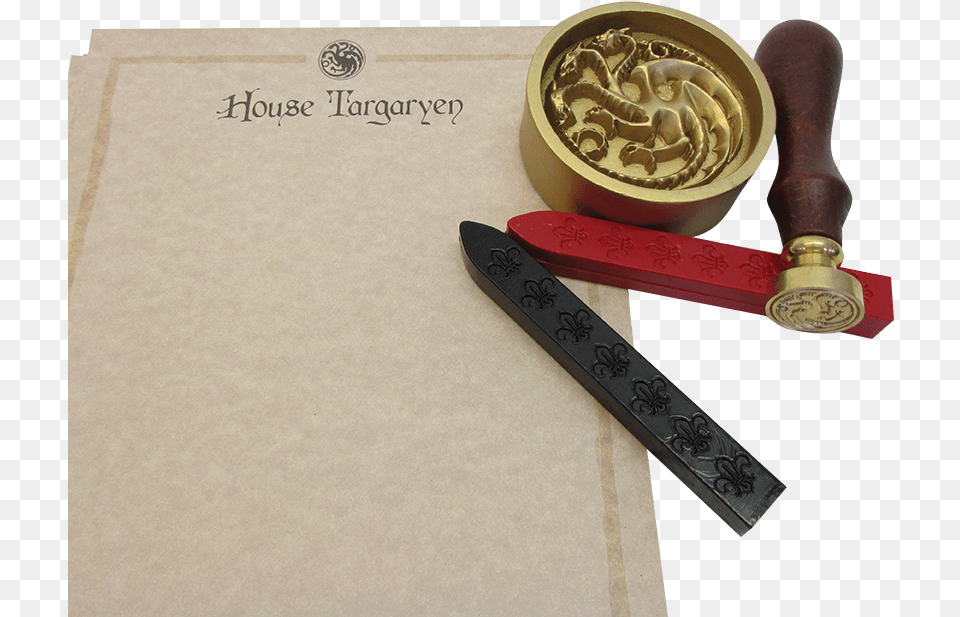 Game Of Thrones House Targaryen Deluxe Stationery Set Antique, Wax Seal, Gold, Weapon, Sword Png Image